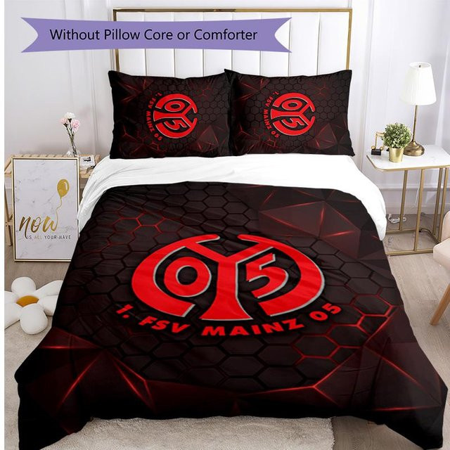 Mainz FC 3-teiliges Bettwäsche-Set von Limi Supply A in Rot mit atmungsaktivem Bettbezug und Kissenbezügen, B: 264 cm, H: 229 cm - Bild 1