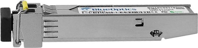 BlueOptics SFP Bidi Transceiver für Singlemode Gigabit Highspeed Datenübertragungen in Glasfaser Netzwerken, kompatibel mit TRENDnet TEG-MGBS20D3, Farbe: Silber - Bild 1