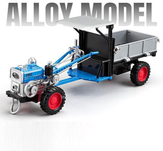 Linyi toy car Retro Gehender Traktor, Modell Spielzeug, 1:32 Skala, Metall, mit Licht und Sound, ab 14 Jahre - Bild 1