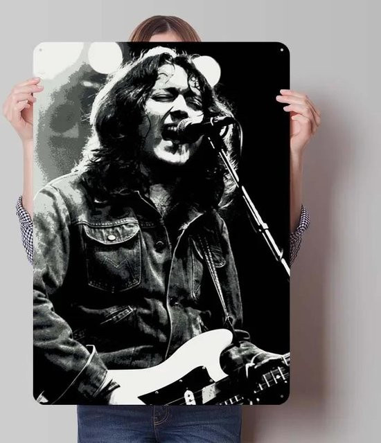 ZX ART Vintage Metallschild Rory Gallagher Rockmusik Wandkunst B/H: 20 x 30 cm - Bild 1