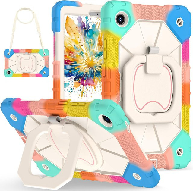 Kindersichere Stoßfeste Hülle für Tab One 8,7 Zoll K9 TB305FU mit Griff-Riemen und Schultergurt, Multicolour - Bild 1
