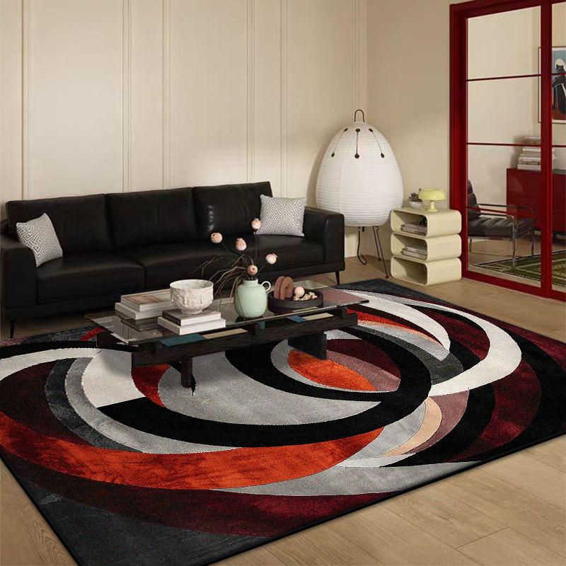 Karpetti Teppich mit abstraktem Geometrie-Design in Rot und Multicolour, rutschfest und waschbar, B/T: 200 x 250 cm - Bild 2