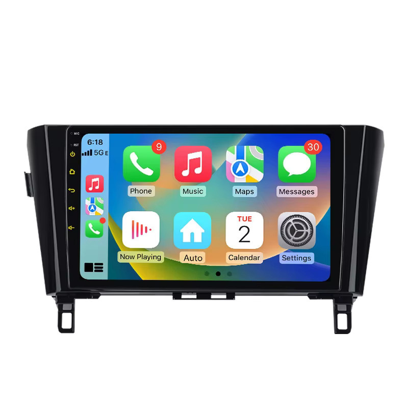 Junsun Android 15 Autoradio mit 10 Zoll IPS-Bildschirm für Nissan Qashqai J11 und X-Trail T32, kabelloses Apple CarPlay, Stereo-Multimedia-Videoplayer in Schwarz - Bild 6