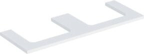 Geberit Waschtisch-Platte One in Weiß mit zweifachem Ausschnitt, B/T/H: 135 x 47 x 3 cm - Bild 1