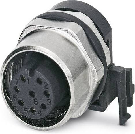 Phoenix Contact 1436974 Sensor-Aktor-Einbausteckverbinder M12 Buchse, 10-polig, silber, Schraubanschluss - Bild 1