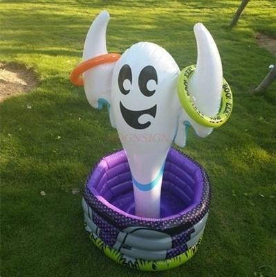 Aufblasbarer Halloween Eisbehälter mit Geistergesicht von Binchi Outdoor Product in Weiß - Bild 1