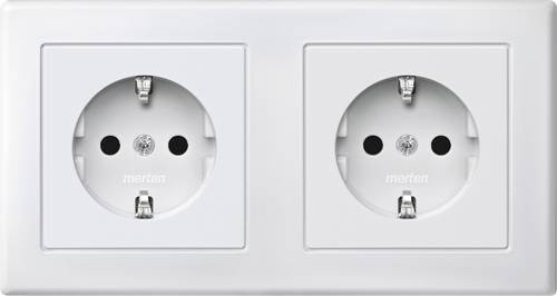 Merten Steckdose System M in Polarweiß MEG2328-1519 - Bild 1