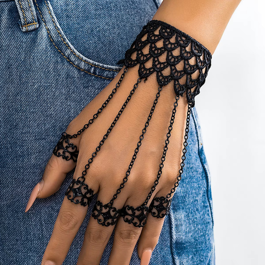 Ingemark Hand Harness, Metall, Schwarz, Vintage, Damen - Bild 2