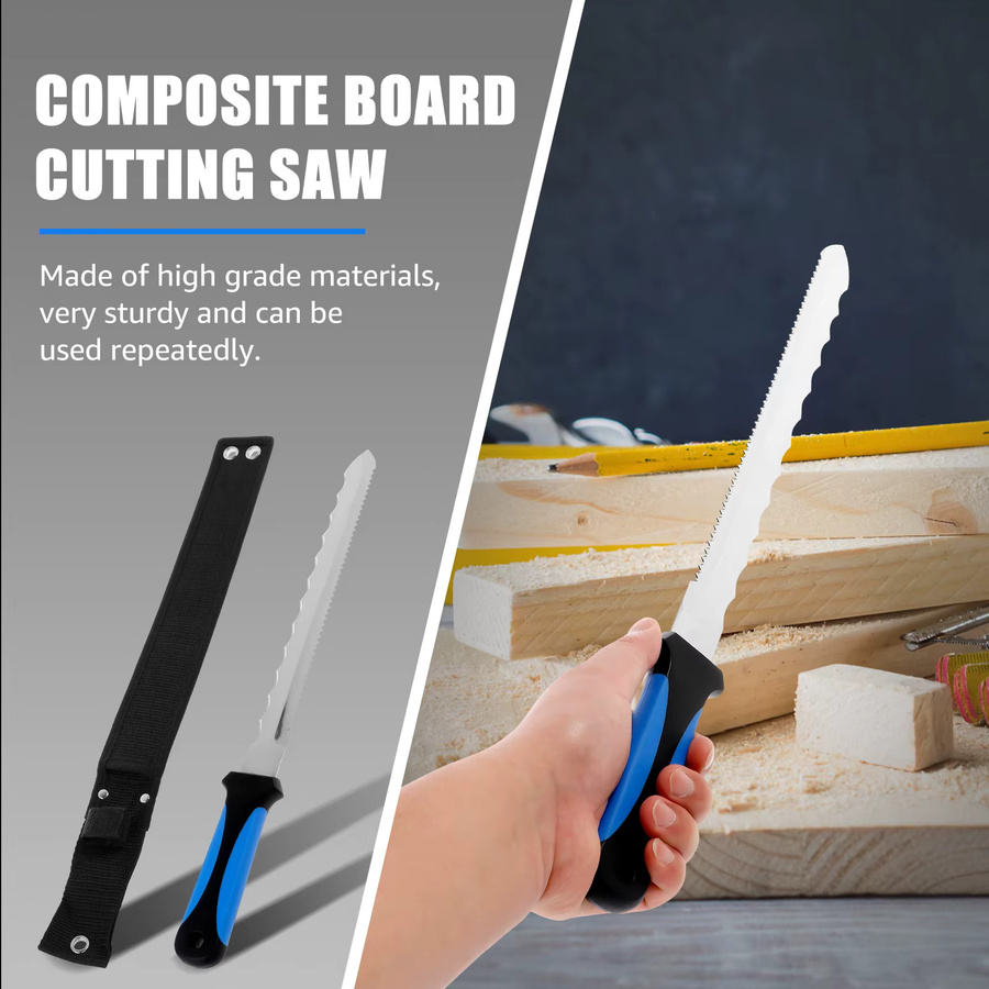 Hands DIY Isoliermesser mit Edelstahlklinge und Nylonscheide, doppelseitig gezahntes Kanalmesser-Werkzeug - Bild 5