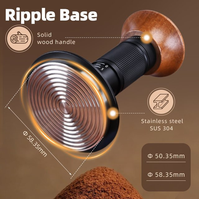 Havmore Espresso Force Tamper mit Soundfeedback und 4 federbelasteten automatischen Auslösungen für Kaffeepulver - Bild 1