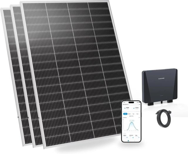 SUNSHARE Ray Lite Balkonkraftwerk 600W mit 800W Mikro-Wechselrichter in Schwarz - Bild 1