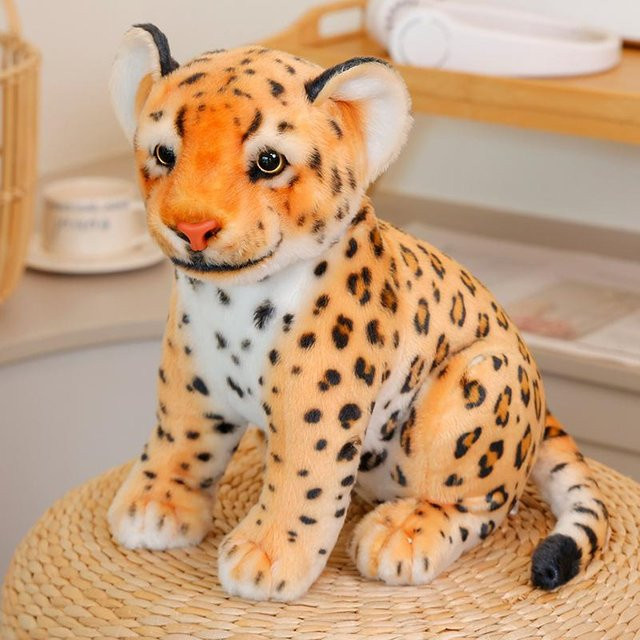 Yiran toy Sitzender Tiger Leopard Löwe, Plüschtier, 20cm - Bild 1
