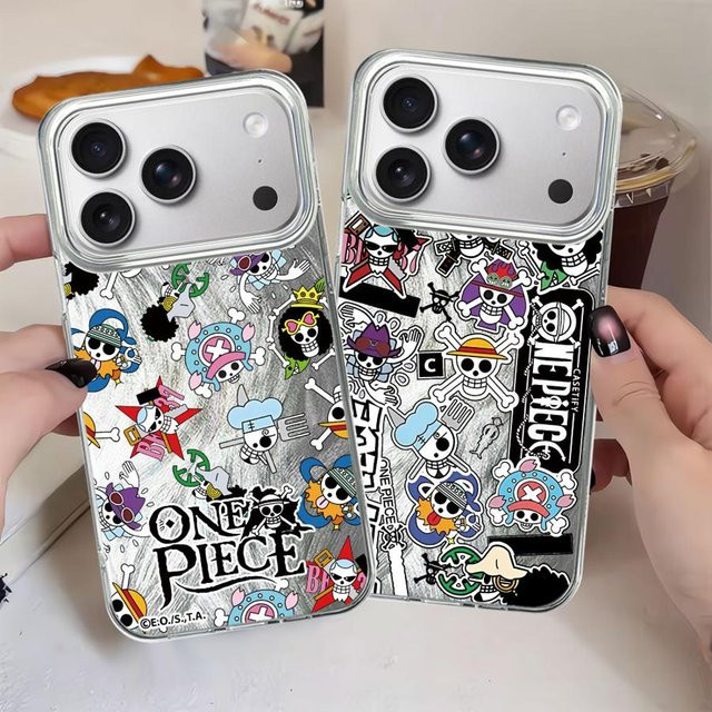 ONE PIECE Softcover Handyhülle mit Cool Logo für iPhone 11 12 13 14 15 16 Pro Max und weitere Modelle, Multicolor - Bild 1