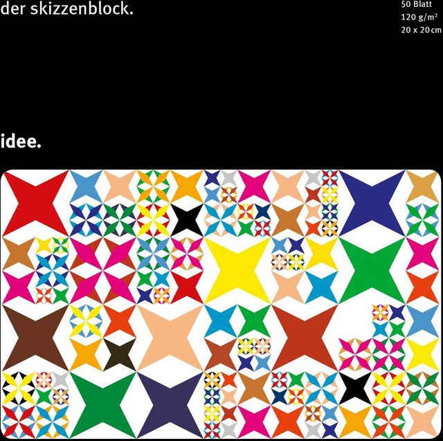 idee. Creativmarkt Skizzenblock weiß, 50 Blatt, 120g/m², B x H: 20 x 20 cm - Bild 1