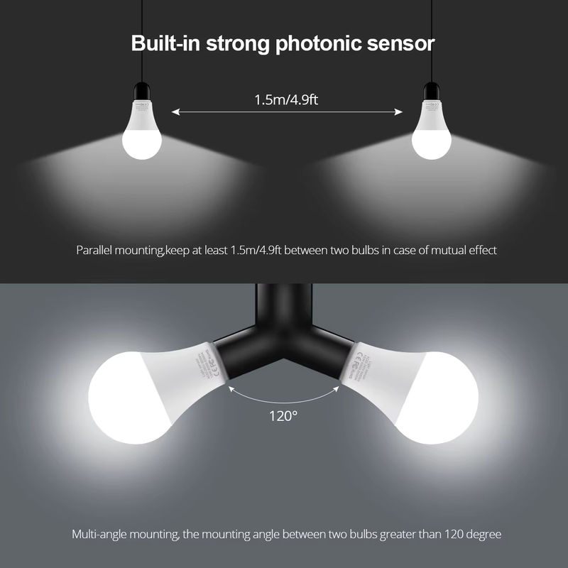 MALITAI LED E27 Außenlampe mit Dämmerungssensor, 15W, Weiß, für Garten und Veranda - Bild 3