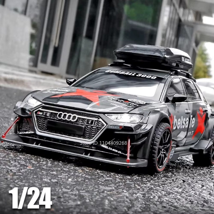 RMZ city RS6 R8 V10 Plus Sportwagen Modell, 1:24, Metall, mit Sound und Licht - Bild 5