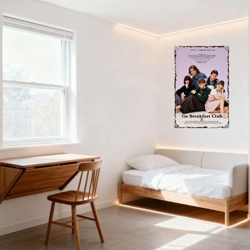ZX ART Vintage Metallblechschild The Breakfast Club Retro Wandplakette mit Filmcharakteren, B/H: 30 x 20 cm - Bild 3