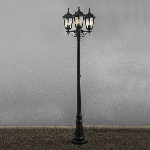 Konstsmide Außenleuchte Firenze Gartenlaterne in Schwarz, B/H/T: 57,5 x 220 x 57,5 cm - Bild 2