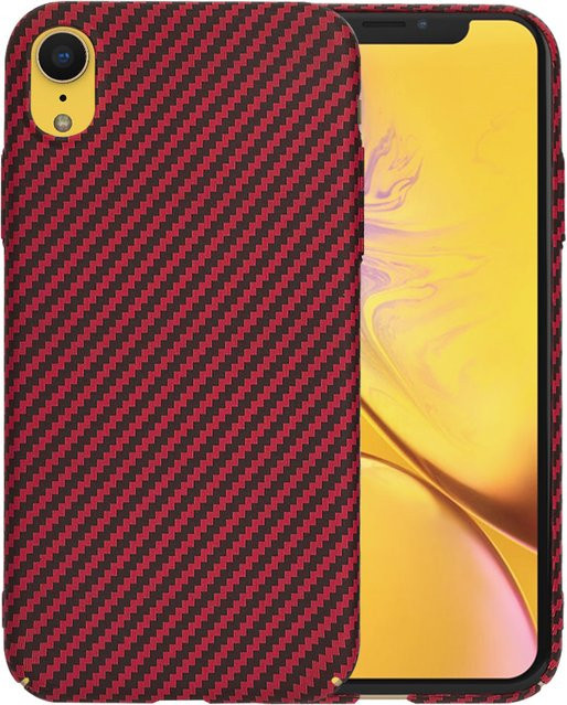 Techsuit Carbonite FiberShell Schutzhülle für Apple iPhone XR in Rot - Bild 1