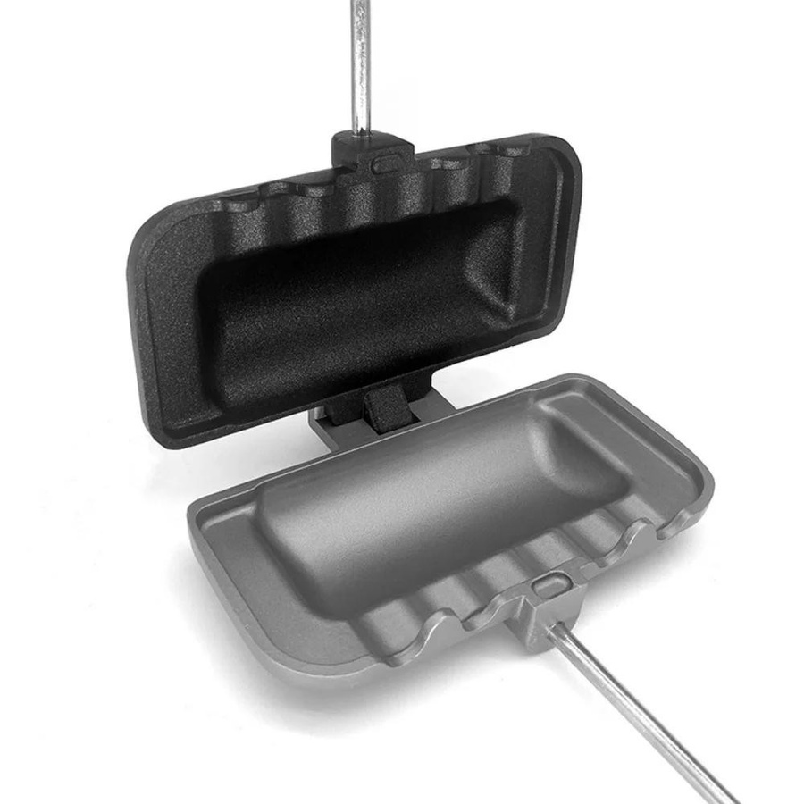 Doppelseitige Sandwich-Form für Outdoor und Gas, Antihaftbeschichtete Toast-Backklemme im japanischen Stil aus Aluminiumlegierung und Edelstahl - Bild 1