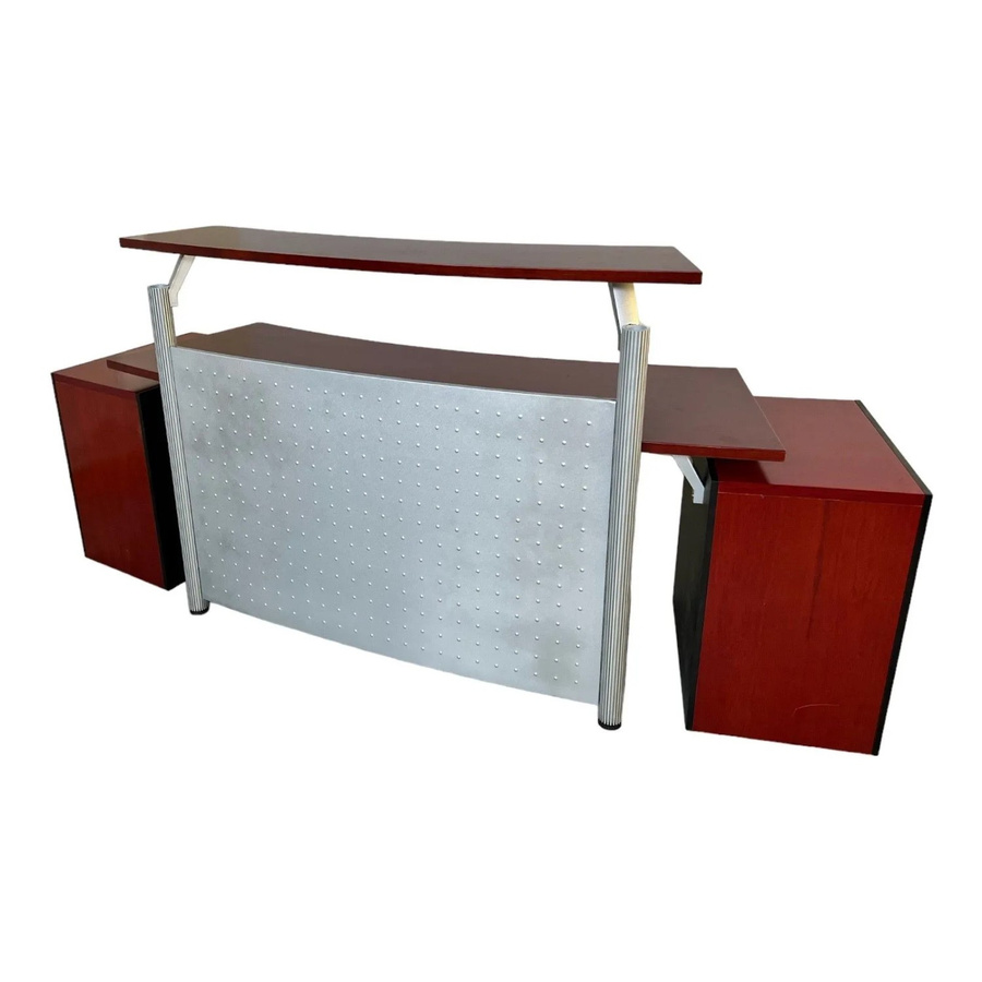 Jet-Line Empfangstheke Bremen in Kirschbaum mit 2 Sideboards B/T/H: 240 x 60 x 110 cm - Bild 2
