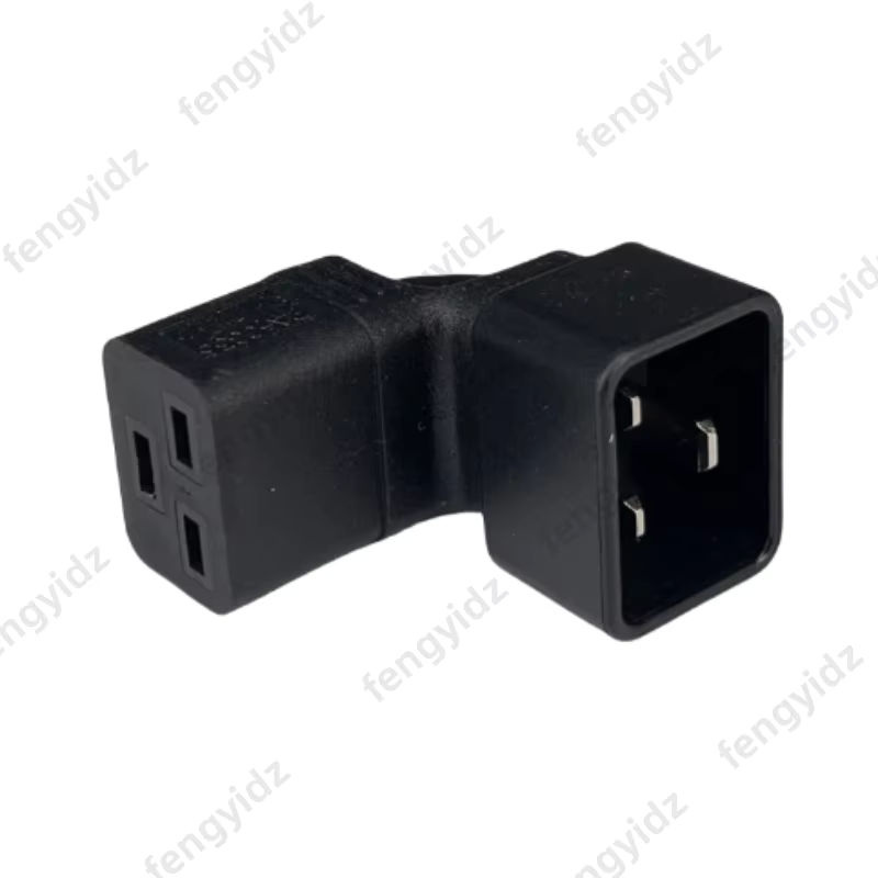 fengyidz Netzteil-Adapter IEC 320 C20 auf C19 rechtwinklig, 16 A/250 V, Schwarz - Bild 5