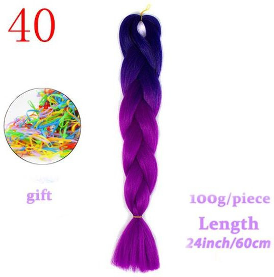 Miss Wig Haarverlängerung Jumbo-Zöpfe, Ombre-Häkelgeflecht, B40 bunt, Damen - Bild 1