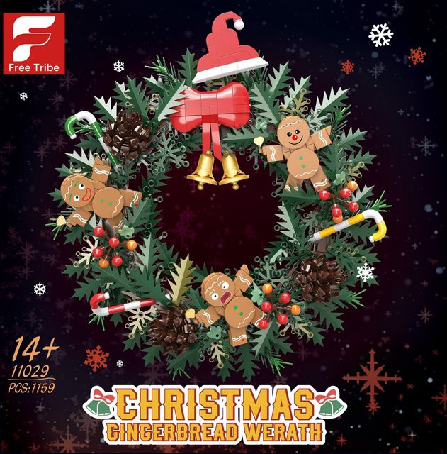 AMAZINGBLOKS Weihnachten Lebkuchenmann Girlande, Bausteine, 1159 Teile, ab 14 Jahren - Bild 1