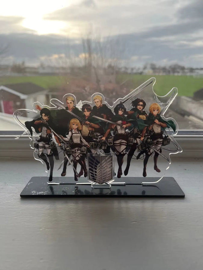 Bandai Anime Angriff auf Titan Acryl Stand Figuren Eren Mikasa Levi Multicolor Miniaturen aus Acryl - Bild 4