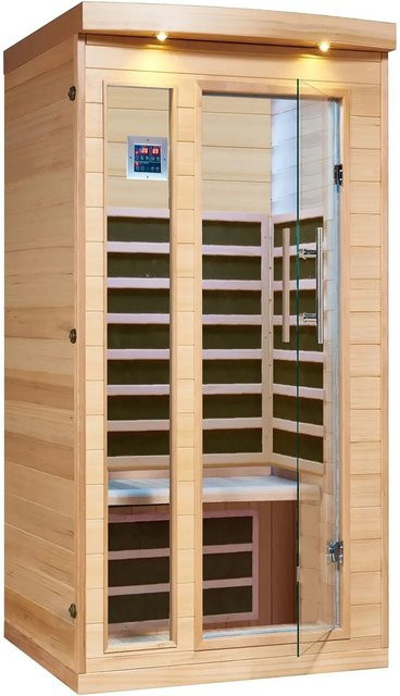 Canadian Spa Infrarotkabine Chilliwack für 1 Person mit Soundsystem und LED, braun, H x B x T: 191 x 102 x 97 cm - Bild 1