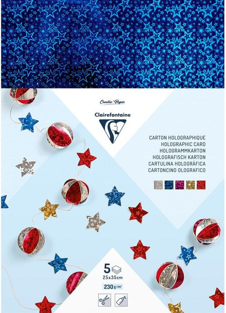 Clairefontaine Holografie-Karton Sterne in Multicolor - Bild 1