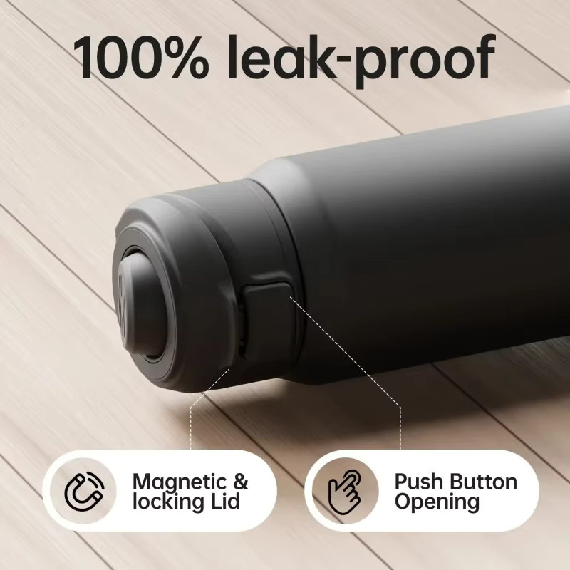 Fjbottle Edelstahl-Sportwasserflasche mit magnetischem Telefonhalter und Isolierbecher, 710 ml oder 950 ml, Blau oder Schwarz - Bild 3