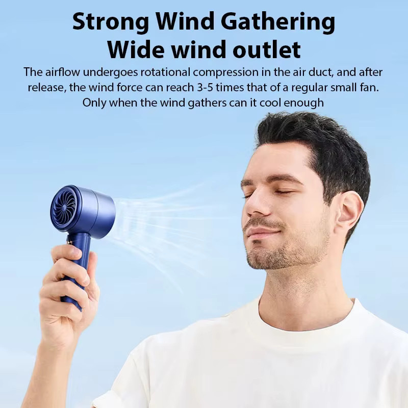 ANENG Mini-Handventilator mit USB-Aufladung in Blau - Bild 2