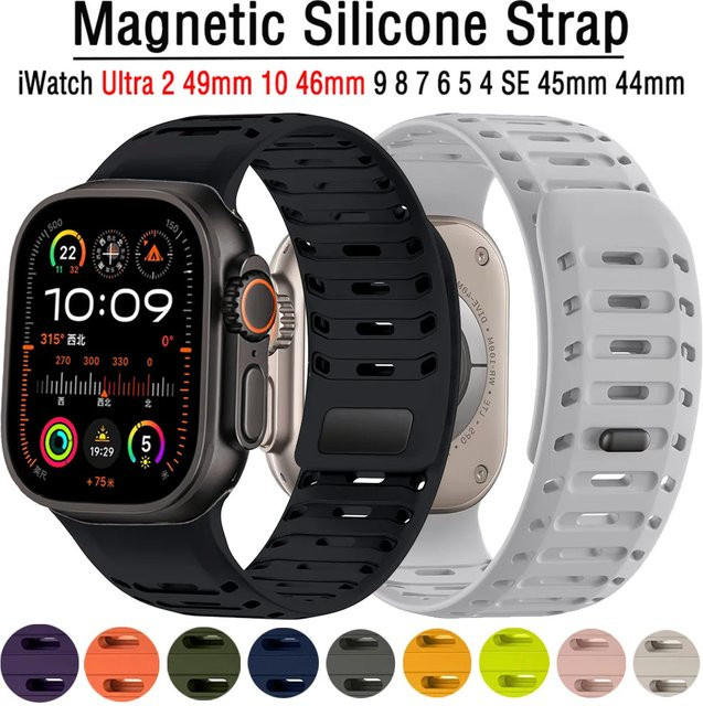 Apple Sport-Silikonarmband, Schwarz, Unisex - Bild 1