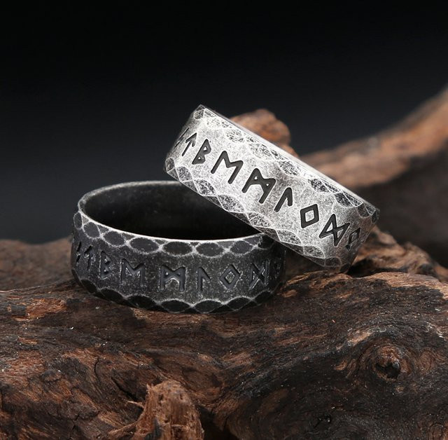 NORTHMAN Ring Edelstahl, Silber, Vintage, Unisex - Bild 1