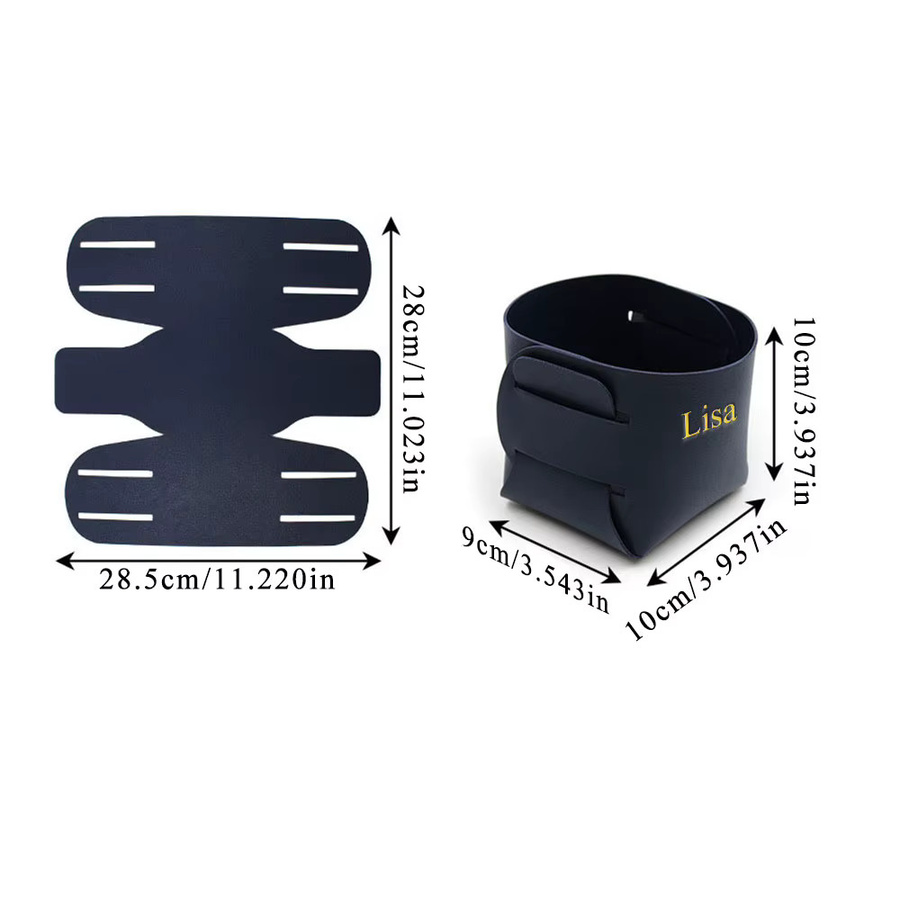 Personalisierbare Aufbewahrungsbox aus PU-Leder in Grün im nordischen Stil mit mehreren Fächern für Make-up-Pinsel, Schlüssel und Stifte - Bild 4