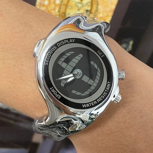 STARPERISH Digitaluhr, Quarz, Edelstahl, Schwarz, Silber, Herren - Bild 1
