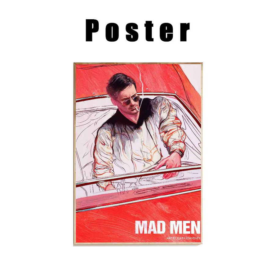M-Mad M-Men Film Poster Leinwanddruck Modernes Wandbild für Wohnzimmer und Schlafzimmer Multicolour - Bild 7