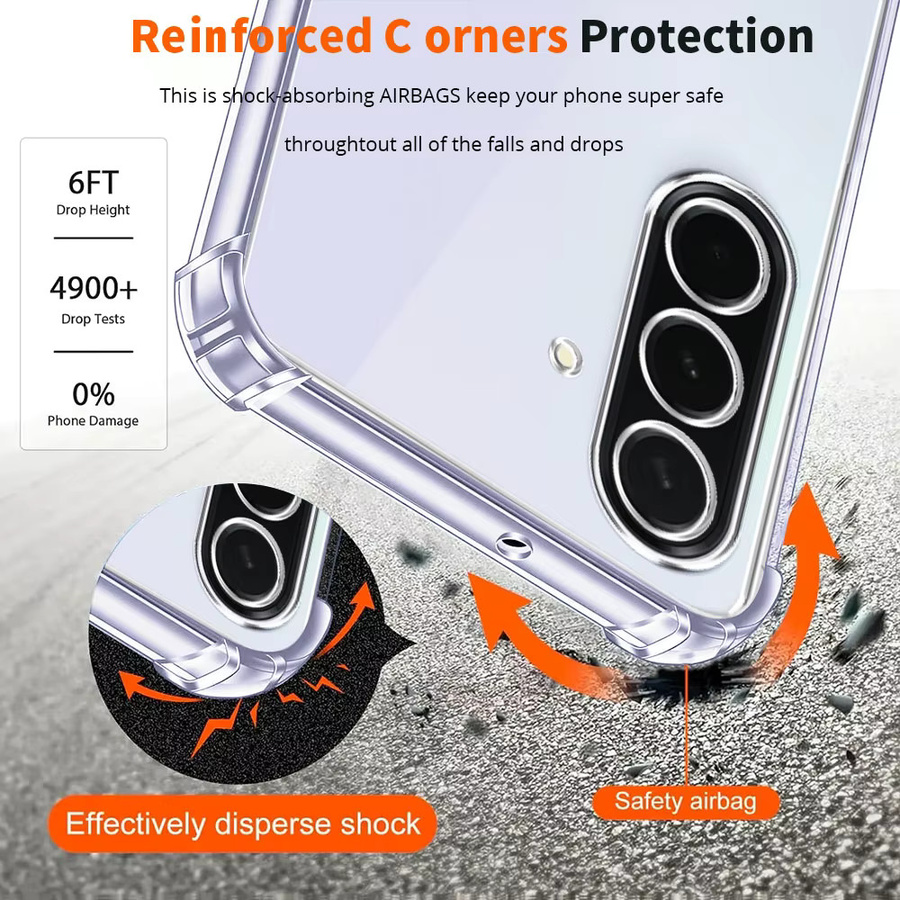 Transparente Airbag-Schutzhülle aus Silikon für Samsung Galaxy A17 A16 A15 A14 A13 A12 4G 5G - Bild 4