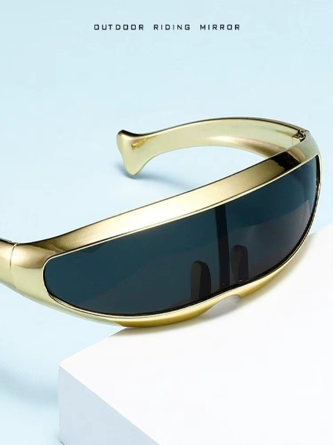 Persönlichkeit Galvani Sonnenbrille, Vollrand, Gold, Metall, Damen - Bild 4