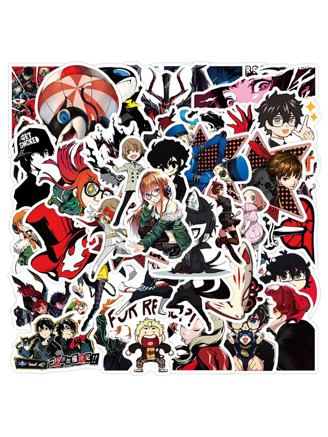 Bandai Cartoon Persona Doodle Aufkleber, 50-teiliges Set, Bunt / Mehrfarbig - Bild 7