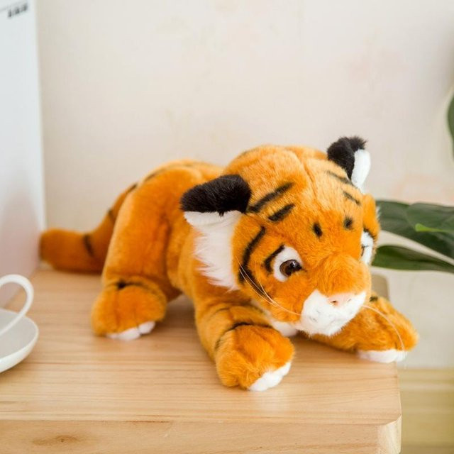 Sibirischer Tiger Puppe Plüschtier, Weiß, Gelb, Orange - Bild 1
