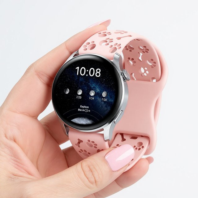 CHIICSMART Uhrenarmband Hundepfoten, Silikon, Verspielt - Bild 1