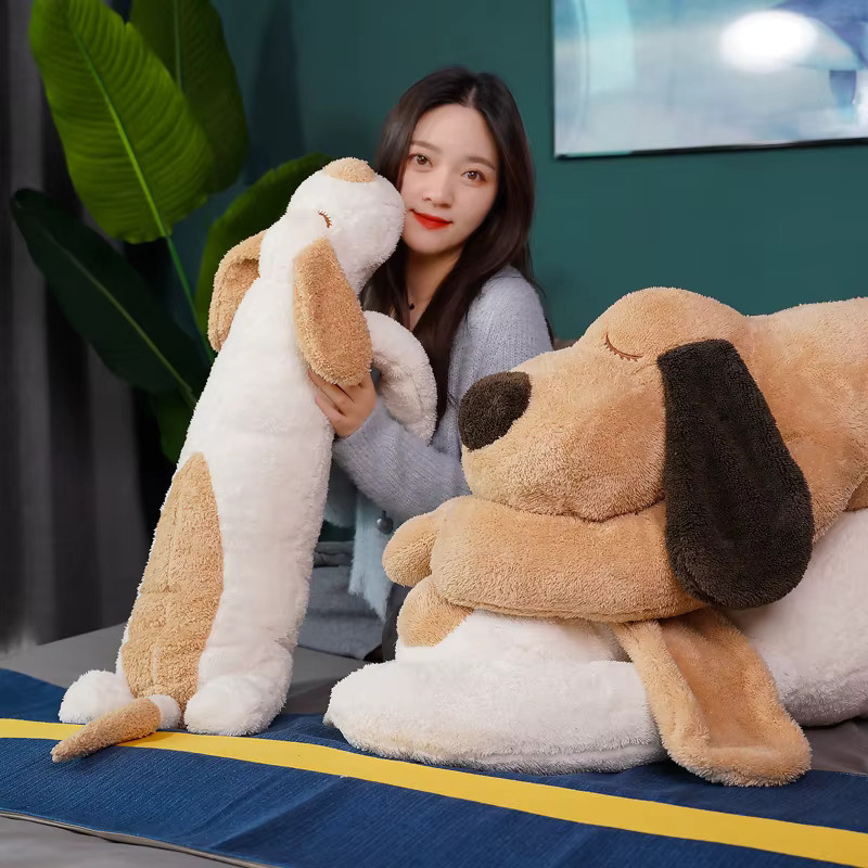 pangcangshu Schlafender Hund, Plüsch Spielzeug, 90cm, Weiß - Bild 4