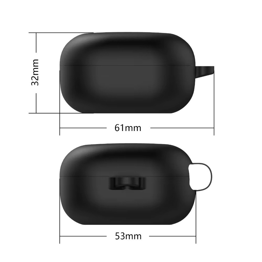 Stoßfeste Silikonhülle für Samsung Galaxy Buds Live, Buds 2, Buds Pro, Buds 2 Pro und Buds FE in Schwarz - Bild 6