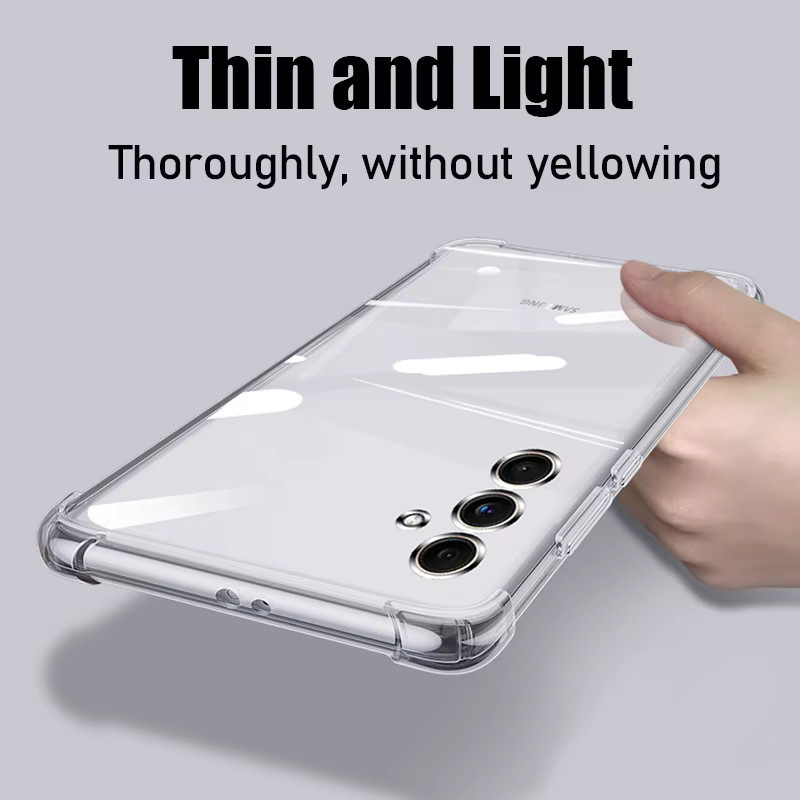 Stoßfeste HD Clear Silikon Hülle für Samsung Galaxy S26 Pro S25 Edge S24 S23 S22 Plus FE A17 A07 in Transparent - Bild 2