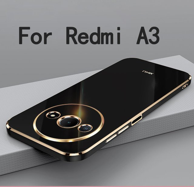 Xiaomi Redmi A3 Schutzhülle aus weichem TPU mit Anti-Fingerprint-Funktion und Kameraschutz in Schwarz oder Weiß - Bild 1