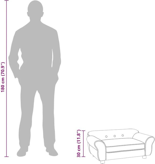 Yiwydaa Haustier-Sofa für Katzen in Beige mit abnehmbarem Bezug und rutschfester Unterseite, B/T/H: 72 x 45 x 30 cm - Bild 1