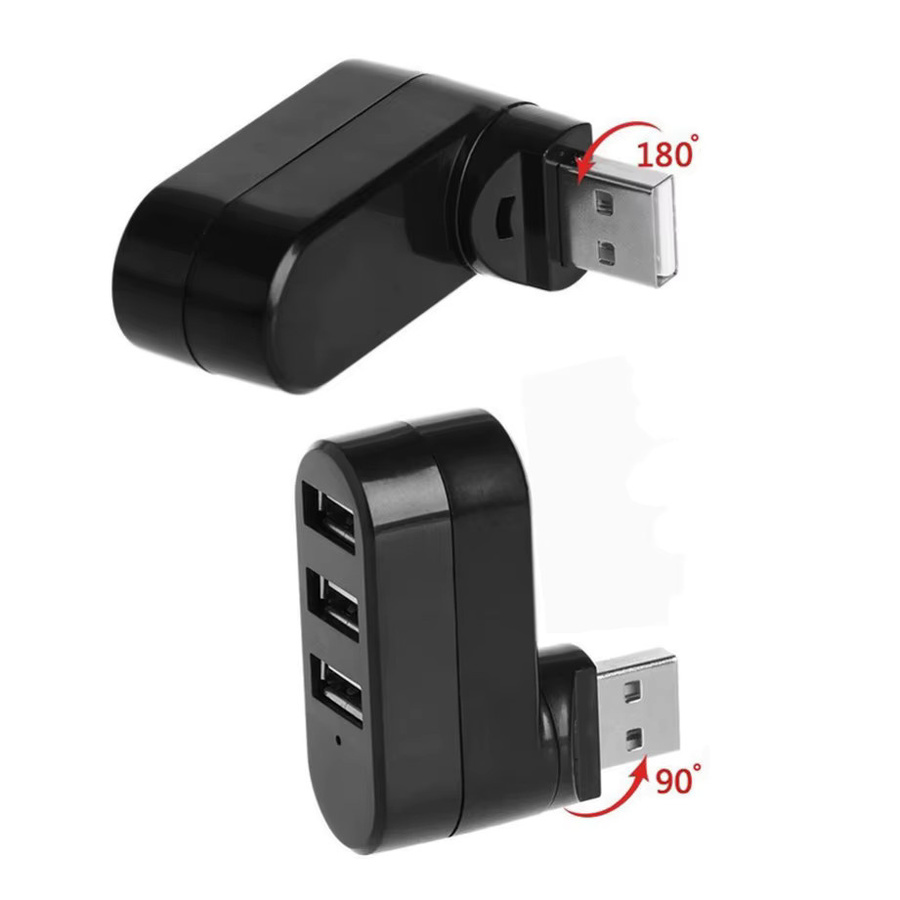 GRWIBEOU USB 2.0 Hub mit 3 Ports, High Speed Splitter Adapter für PC, Laptop und Mac Mini, erhältlich in Schwarz oder Weiß - Bild 4