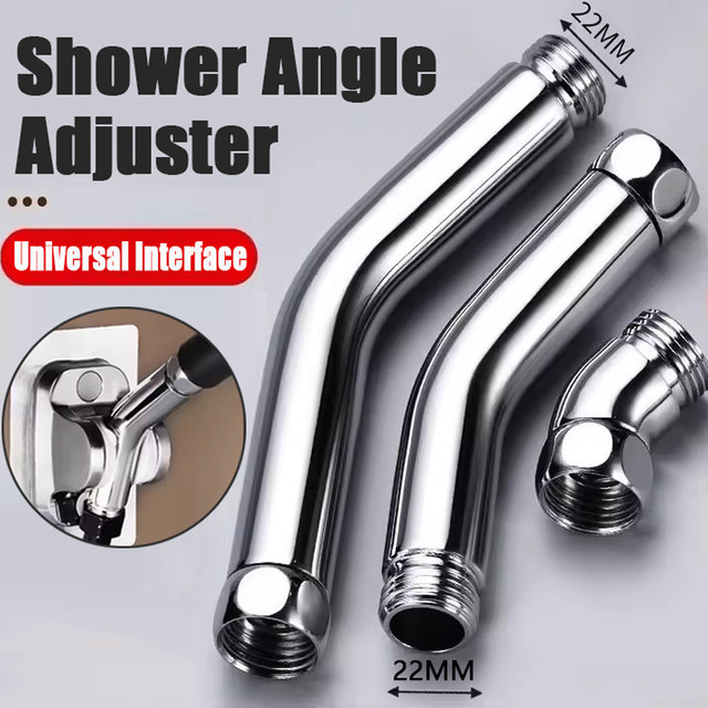 Universal Duschkopf Ellenbogen Adapter G1/2 Winkeleinsteller 135 Grad in Silber - Bild 1